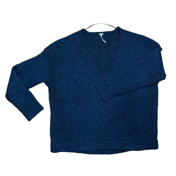 Y2K Free People Alpaca Blend Pullover Tunic Vneck Sweater - Picture 1 of 3